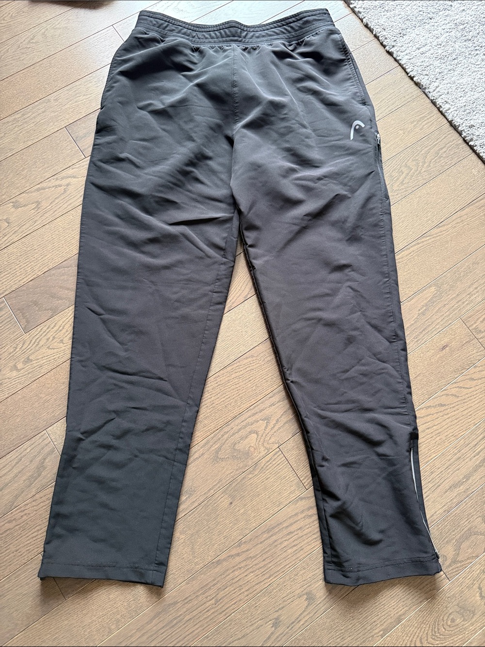 Head Men's Black Athletic Jogger Pants with Reflective Logo